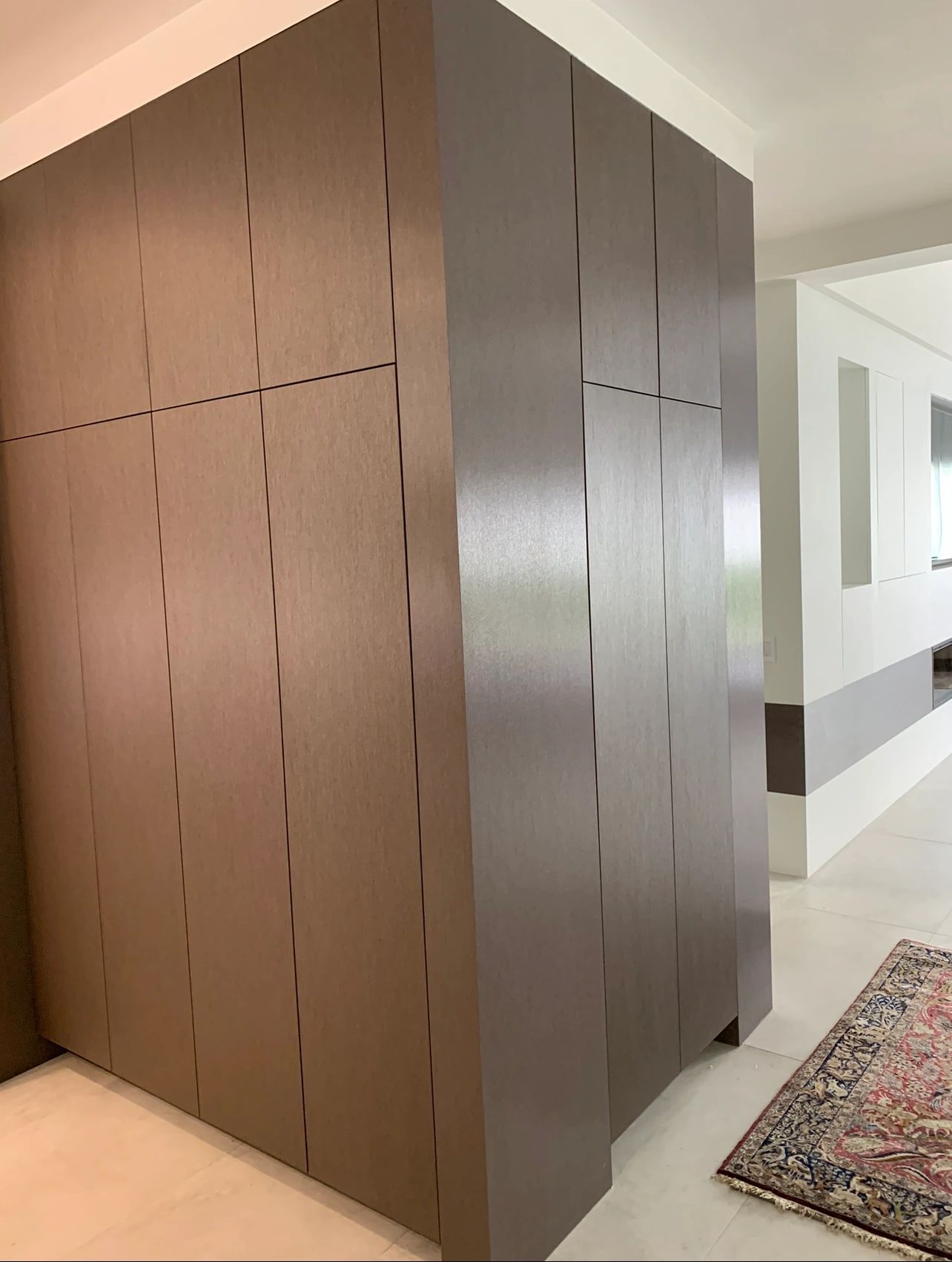 Tall dark wood wardrobe closets